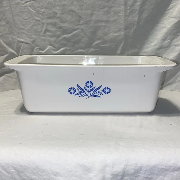 Vintage Corning Ware Blue Cornflower P-315-B Bread Loaf Pan Qt